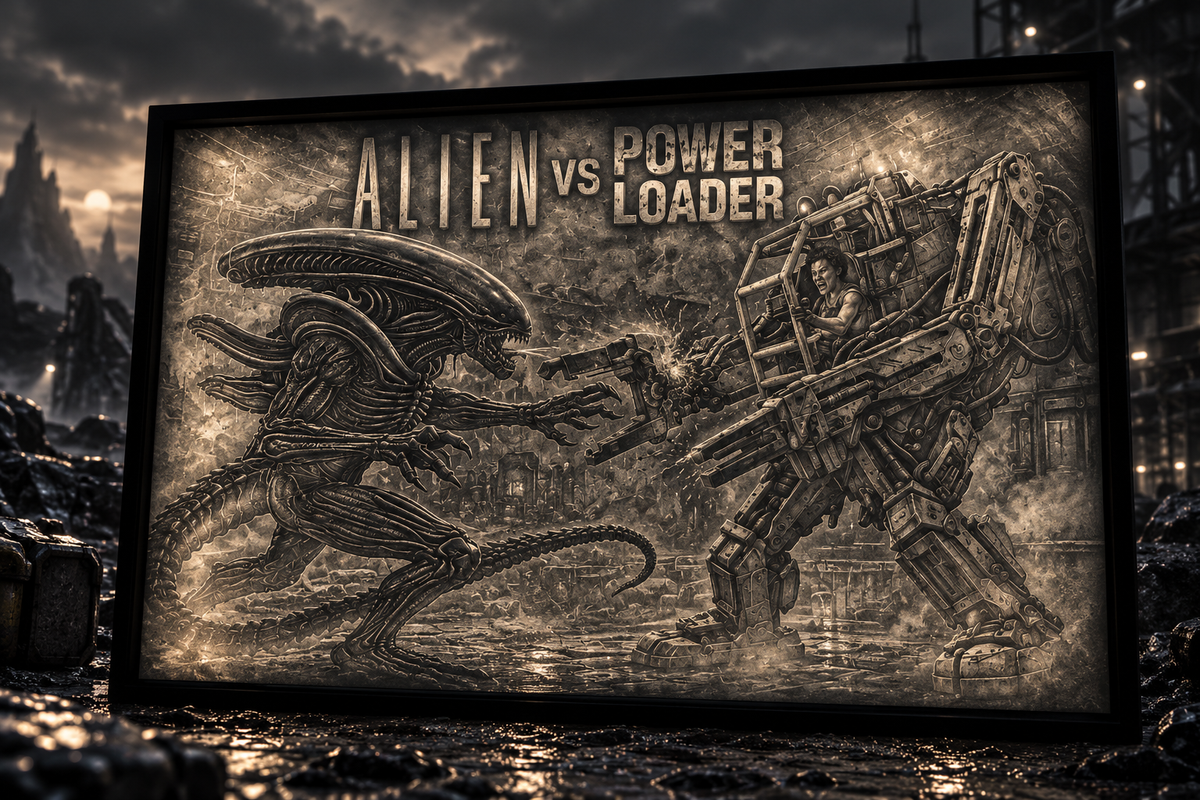 Alien vs. Power Loader – LED-Lithophane-Leuchtbild
