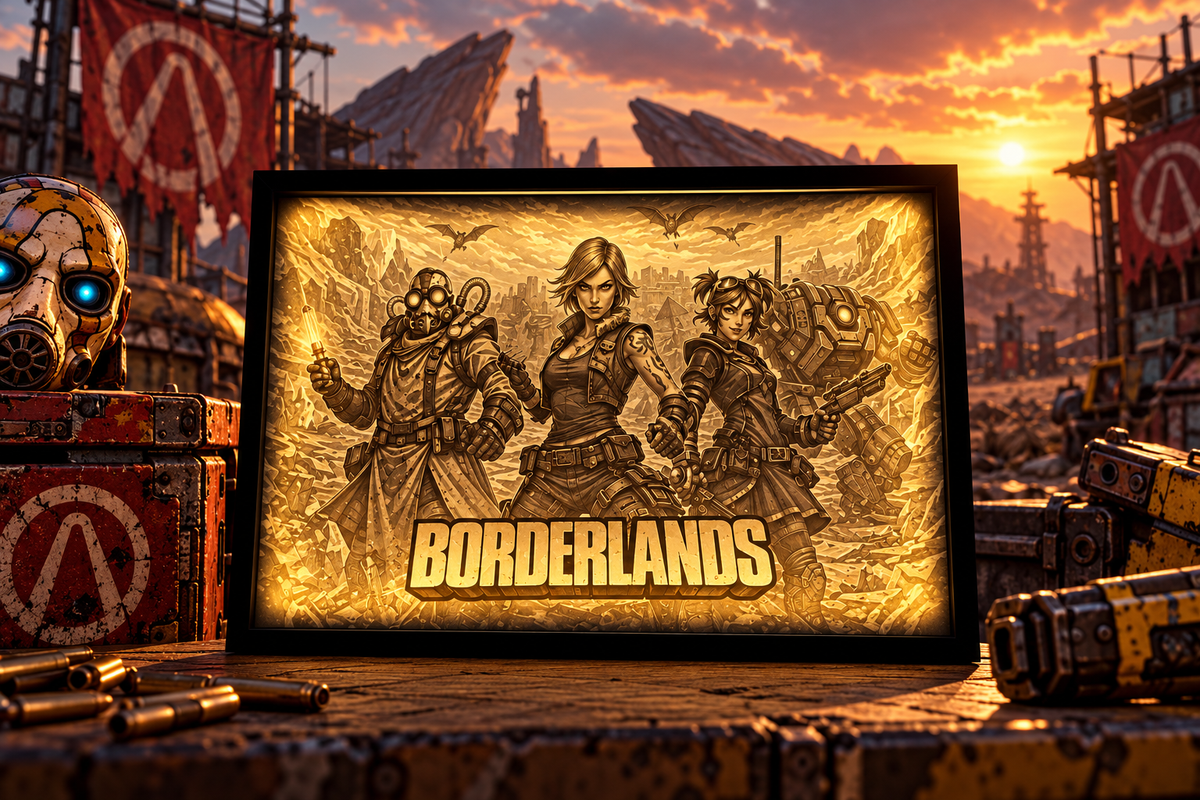 Borderlands LED-Leuchtbild – Ein Highlight für echte Fans!
