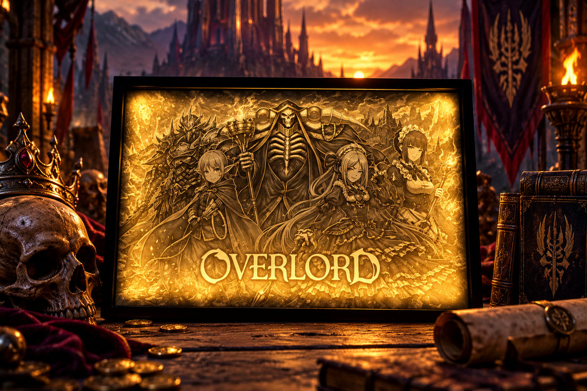 Overlord LED-Leuchtbild – Die Macht von Nazarick!