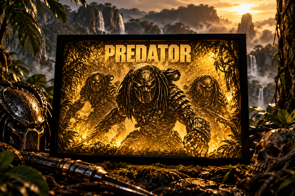 Predator LED-Leuchtbild – Jagd in Nebeldschungel!